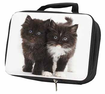 Black and White Kittens Black Insulated School Lunch Box/Picnic Bag