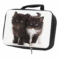 Black and White Kittens Black Insulated School Lunch Box/Picnic Bag