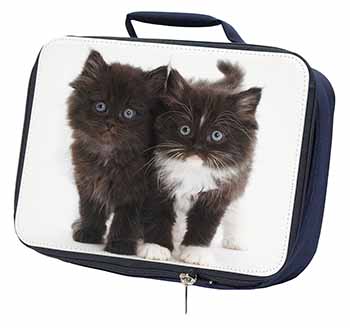 Black and White Kittens Navy Insulated School Lunch Box/Picnic Bag