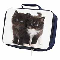 Black and White Kittens Navy Insulated School Lunch Box/Picnic Bag