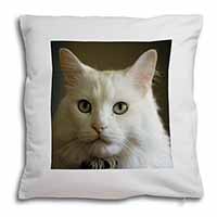 Gorgeous White Cat Soft White Velvet Feel Scatter Cushion