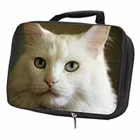 Gorgeous White Cat Black Insulated School Lunch Box/Picnic Bag