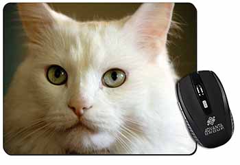 Gorgeous White Cat Computer Mouse Mat