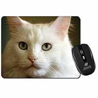 Gorgeous White Cat Computer Mouse Mat