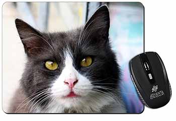 Pretty Black and White Cat Computer Mouse Mat