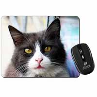 Pretty Black and White Cat Computer Mouse Mat