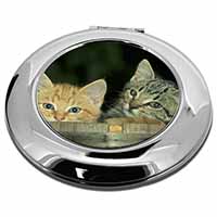 Kittens in Beer Barrel Make-Up Round Compact Mirror