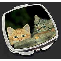 Kittens in Beer Barrel Make-Up Compact Mirror