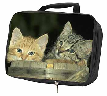Kittens in Beer Barrel Black Insulated School Lunch Box/Picnic Bag