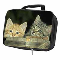 Kittens in Beer Barrel Black Insulated School Lunch Box/Picnic Bag