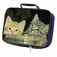 Kittens in Beer Barrel Navy Insulated School Lunch Box/Picnic Bag