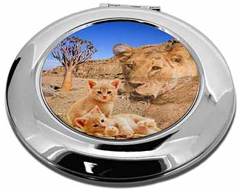 Fantasy Spirit Lion Watch on Ginger Kittens Make-Up Round Compact Mirror