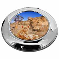 Fantasy Spirit Lion Watch on Ginger Kittens Make-Up Round Compact Mirror
