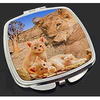 Fantasy Spirit Lion Watch on Ginger Kittens Make-Up Compact Mirror
