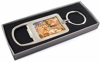 Fantasy Spirit Lion Watch on Ginger Kittens Chrome Metal Bottle Opener Keyring i