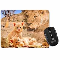 Fantasy Spirit Lion Watch on Ginger Kittens Computer Mouse Mat
