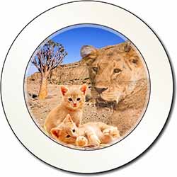 Fantasy Spirit Lion Watch on Ginger Kittens Car or Van Permit Holder/Tax Disc Ho