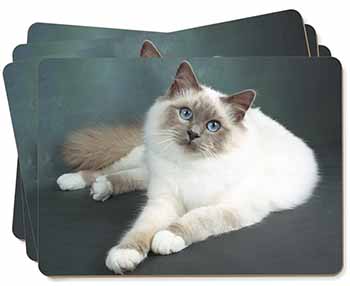 Adorable Birman Cat Picture Placemats in Gift Box