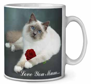 Birman Cat+Rose 