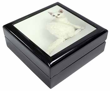 White American Wire Hair Cat Keepsake/Jewellery Box