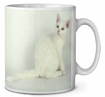 White American Wire Hair Cat Ceramic 10oz Coffee Mug/Tea Cup