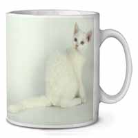 White American Wire Hair Cat Ceramic 10oz Coffee Mug/Tea Cup