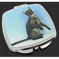 Pretty Asian Smoke Cat Make-Up Compact Mirror