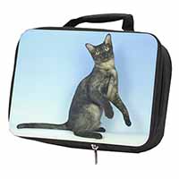 Pretty Asian Smoke Cat Black Insulated School Lunch Box/Picnic Bag