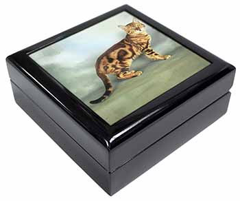 Bengal Gold Marble Cat Keepsake/Jewellery Box