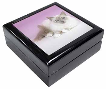 Lilac Birman Cat Keepsake/Jewellery Box