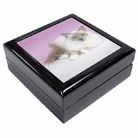 Lilac Birman Cat Keepsake/Jewellery Box