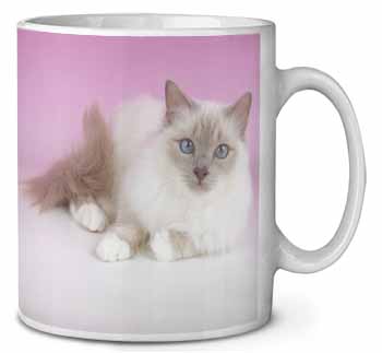 Lilac Birman Cat Ceramic 10oz Coffee Mug/Tea Cup