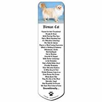 Red Birman Cat Bookmark, Book mark, Printed full colour