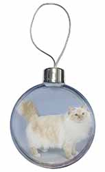 Red Birman Cat Christmas Bauble