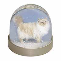 Red Birman Cat Snow Globe Photo Waterball