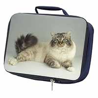 Tabby Birman Cat Navy Insulated School Lunch Box/Picnic Bag