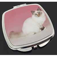 Tortie Birman Cat Make-Up Compact Mirror