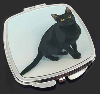 Black Bombay Cat Make-Up Compact Mirror