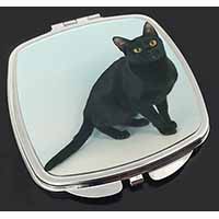 Black Bombay Cat Make-Up Compact Mirror