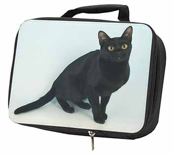 Black Bombay Cat Black Insulated School Lunch Box/Picnic Bag
