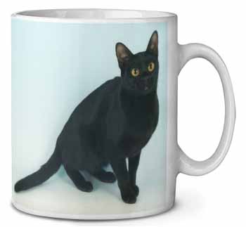 Black Bombay Cat Ceramic 10oz Coffee Mug/Tea Cup