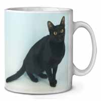 Black Bombay Cat Ceramic 10oz Coffee Mug/Tea Cup