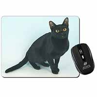 Black Bombay Cat Computer Mouse Mat