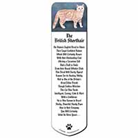 British Shorthair Ginger Cat Bookmark, Book mark, Printed full colour