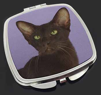 Chocolate Havana Cat Make-Up Compact Mirror