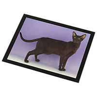 Chocolate Havana Cat Black Rim High Quality Glass Placemat