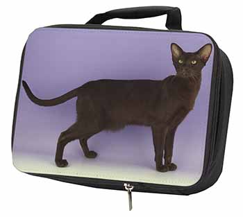 Chocolate Havana Cat Black Insulated School Lunch Box/Picnic Bag