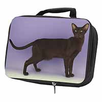 Chocolate Havana Cat Black Insulated School Lunch Box/Picnic Bag