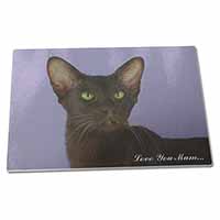 Large Glass Cutting Chopping Board Havana Cat 