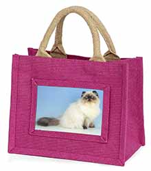 Himalayan Cat Little Girls Small Pink Jute Shopping Bag